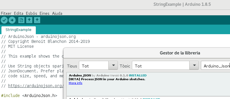 Biblioteca Arduino_Json
